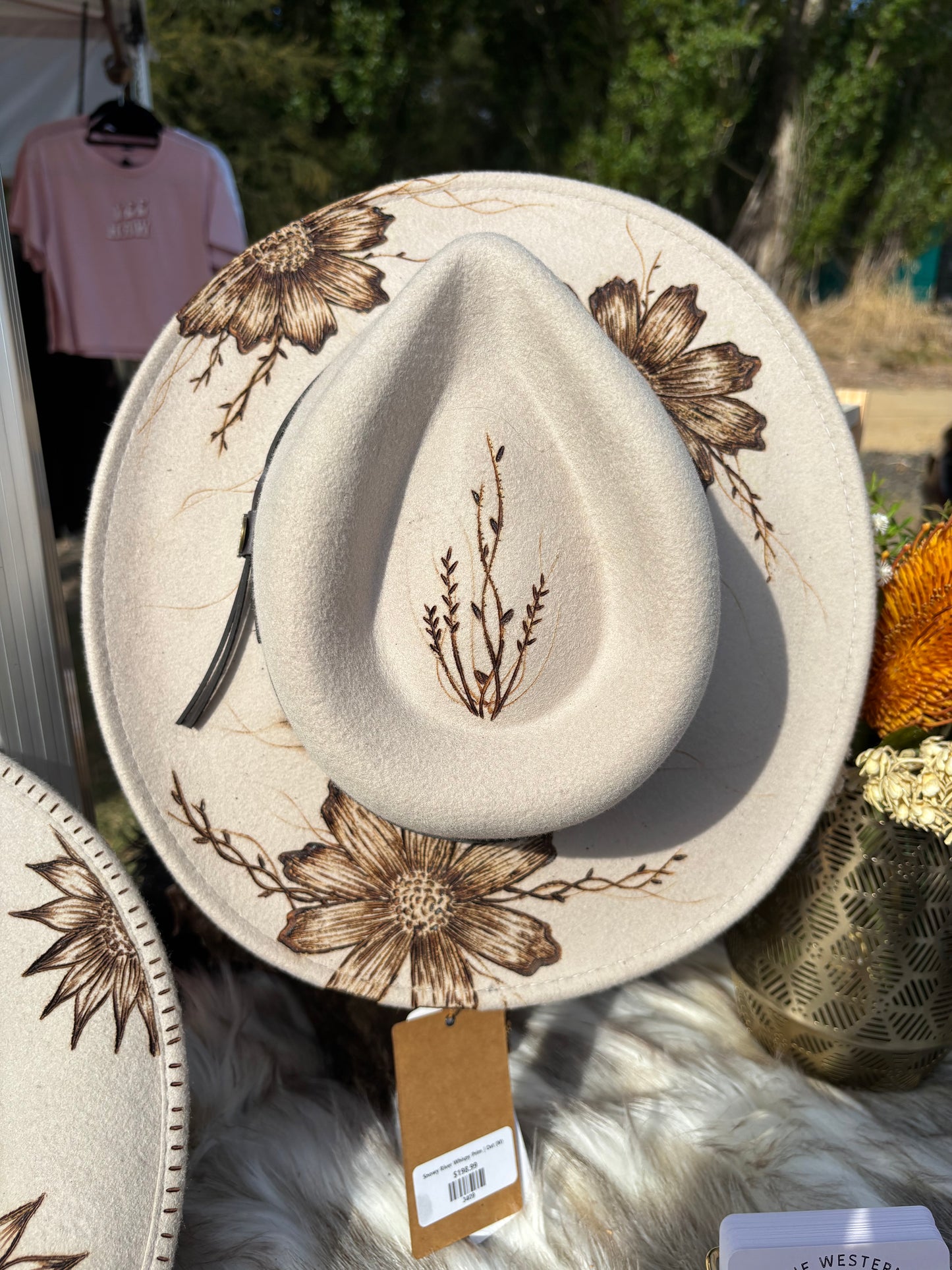 Snowy River Whispy Prim Burnt Hat | Putty