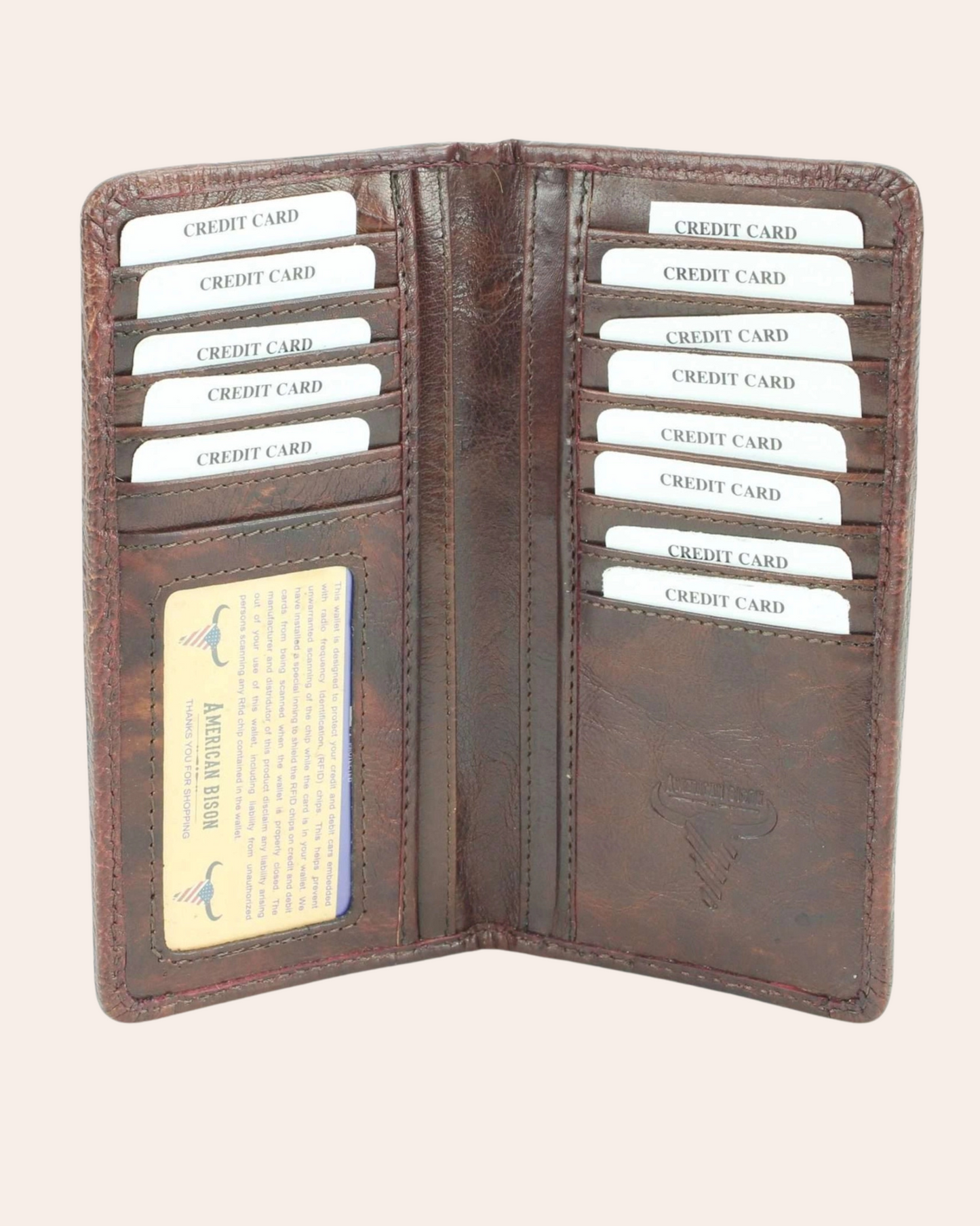 Tolled Leather Filigree Western Rodeo Wallet