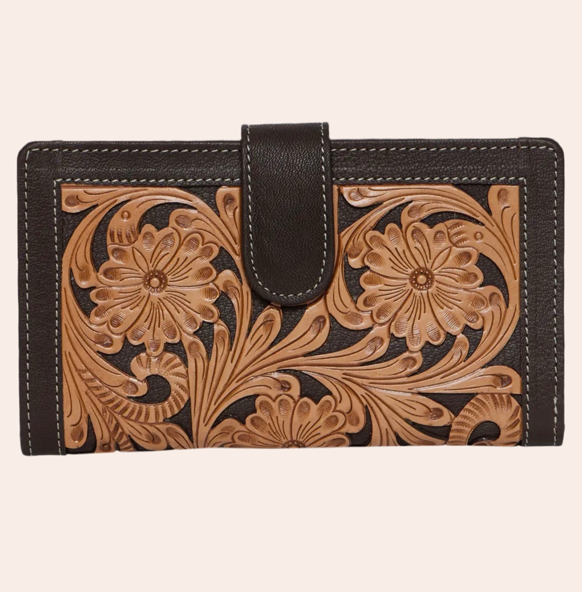 Tooling Leather Clutch Wallet
