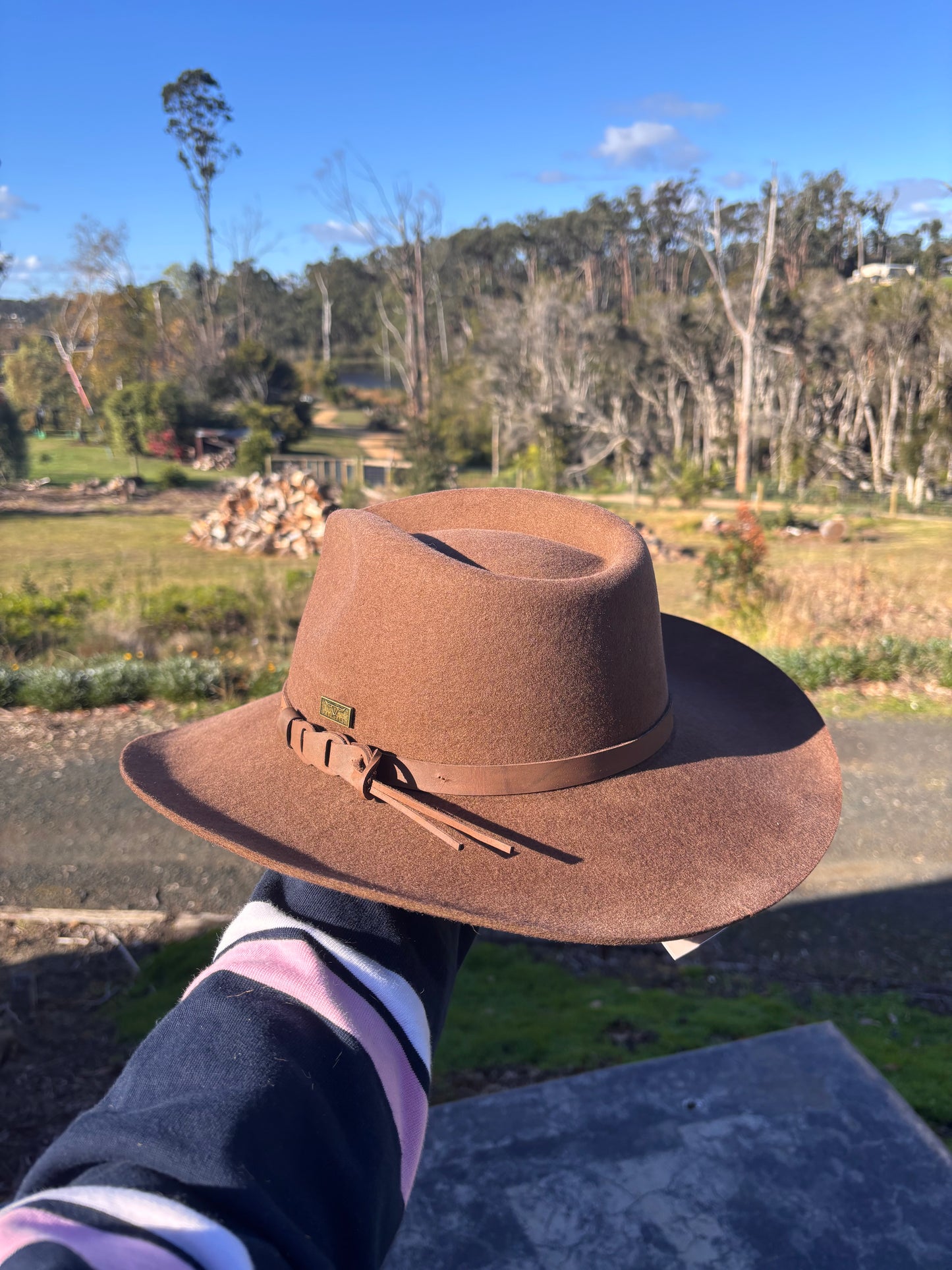 Flinders Stockman Wool Felt Western Hat | Bark