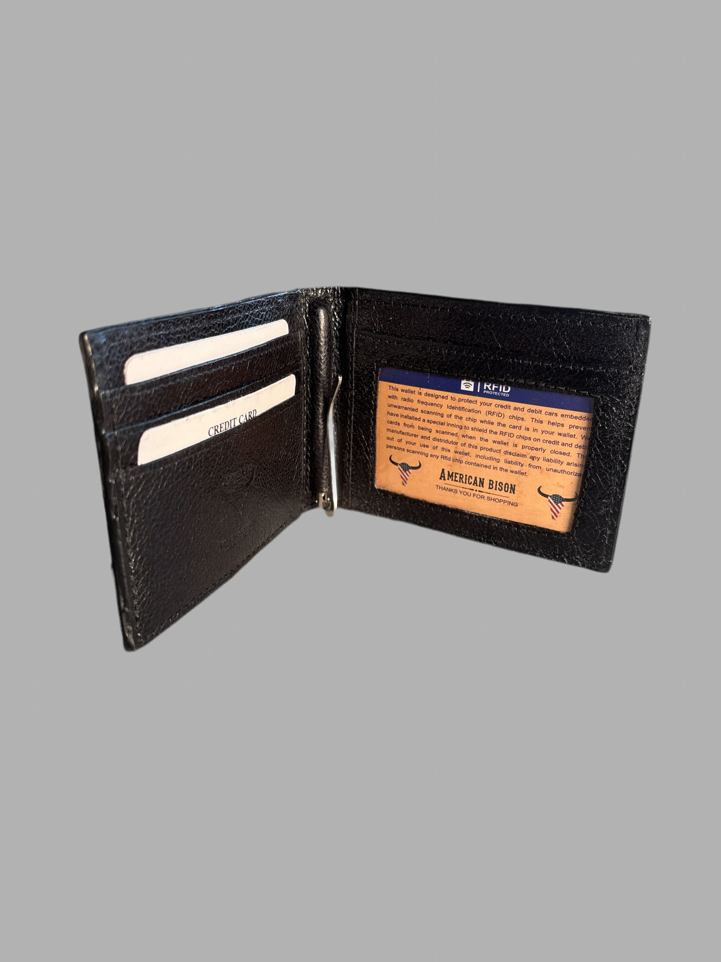 American Bison Tooled Leather Wallet