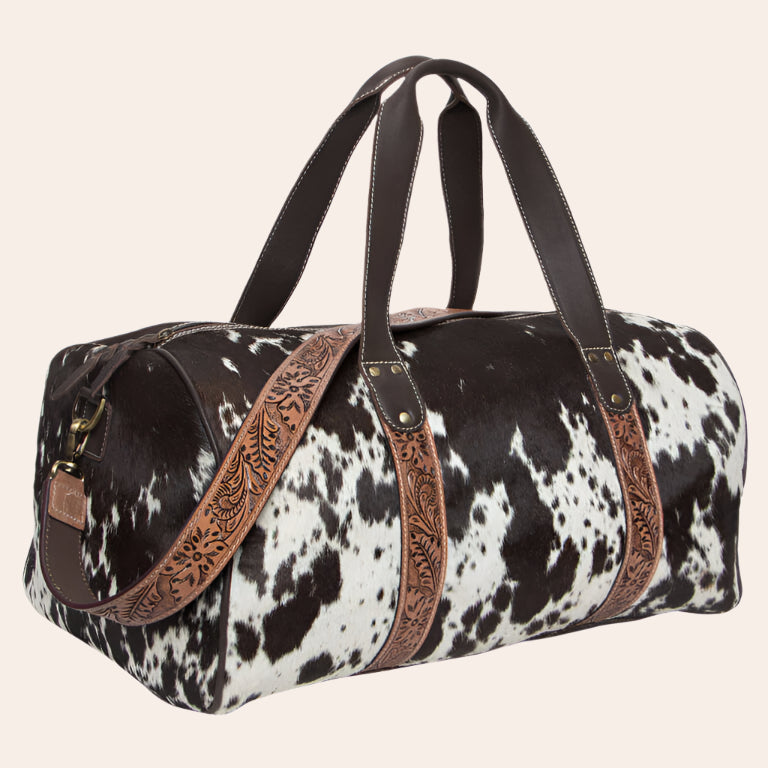 Tooling Leather Cowhide Travel Bag