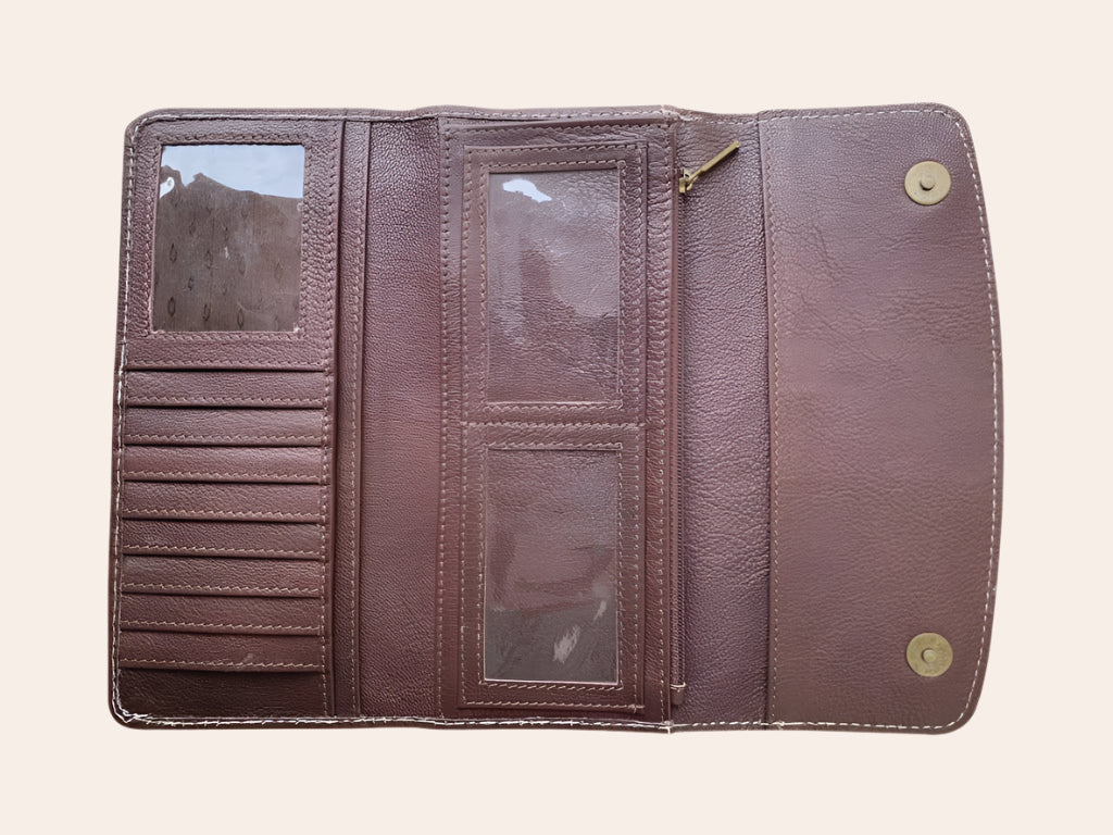 Tooling Leather Flap Cowhide Wallet