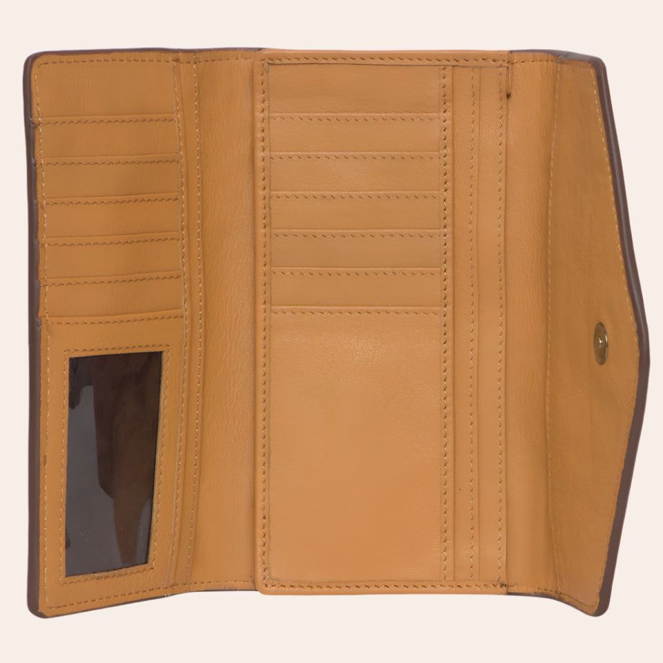 Tooling Leather Trifold Cowhide Wallet