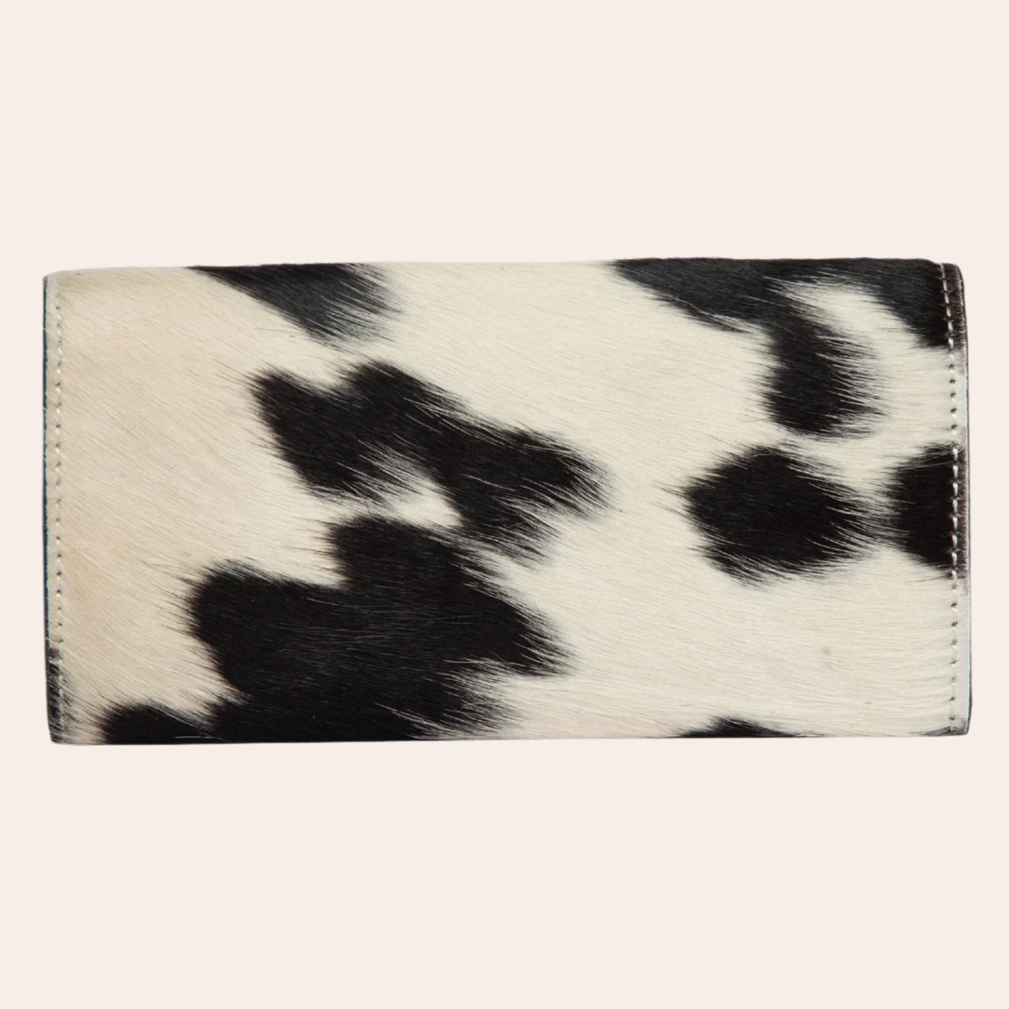 Cowhide Tooling Leather Wallet With Turquoise Stonework
