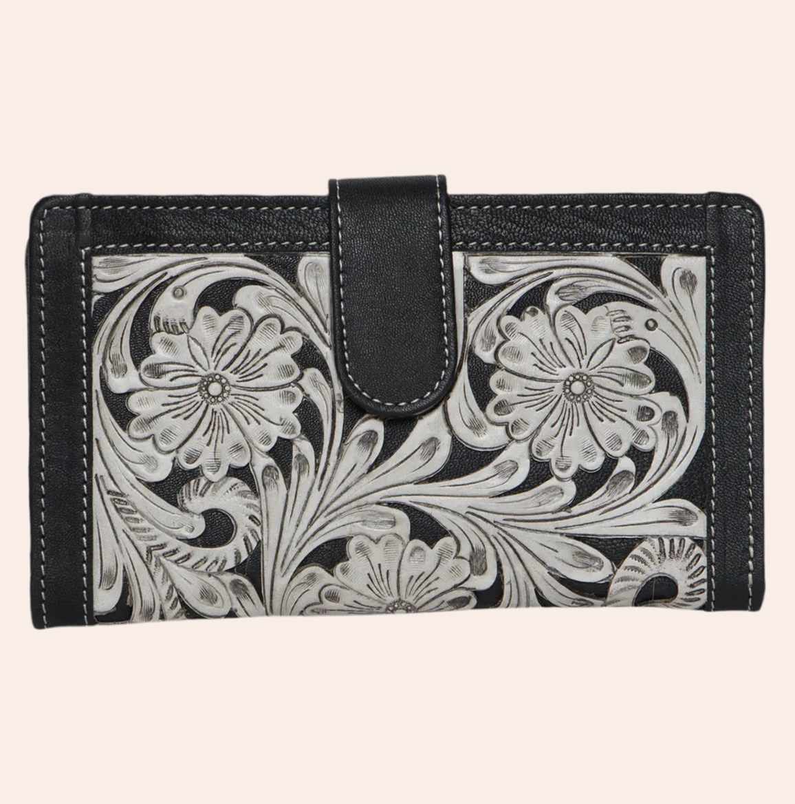 Tooling Leather Clutch Wallet