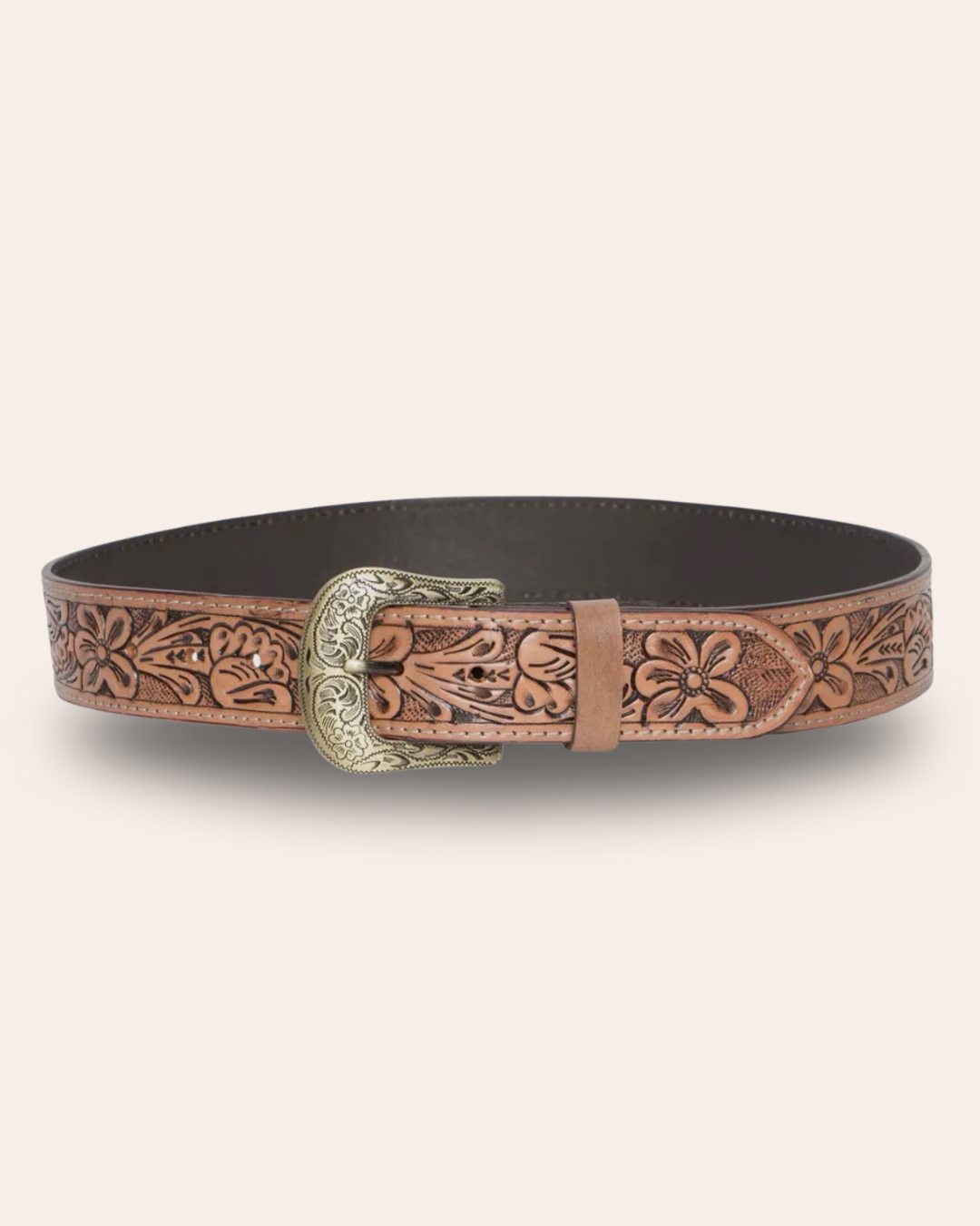 Walnut Tooling Leather belt