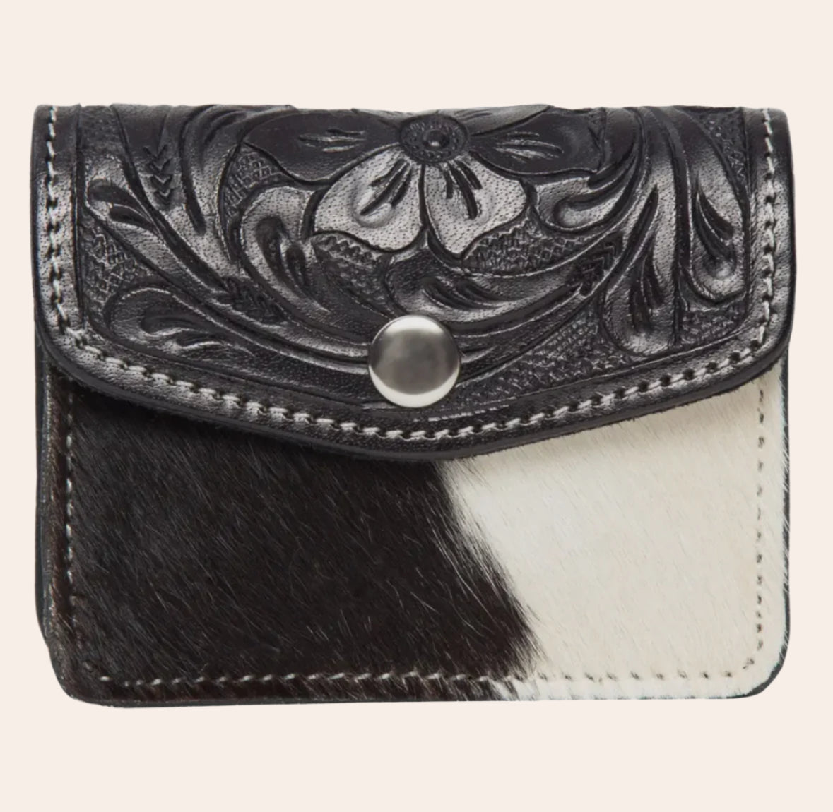 Tooling Leather Cowhide Coin Purse