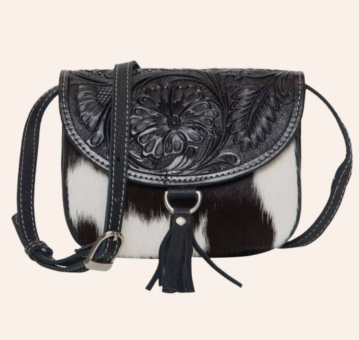 Tooling Leather Small Sling Bag