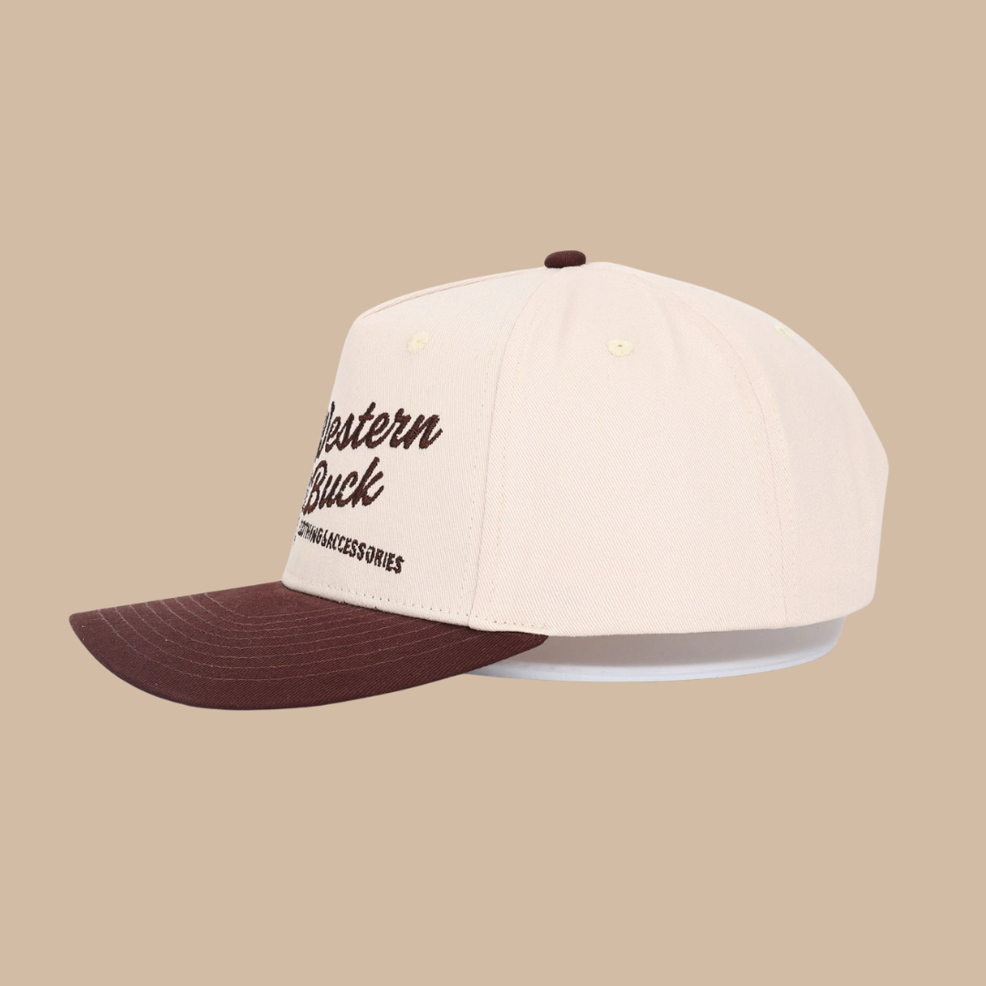 Buckin’ Baseball Cap | Brown/Cream