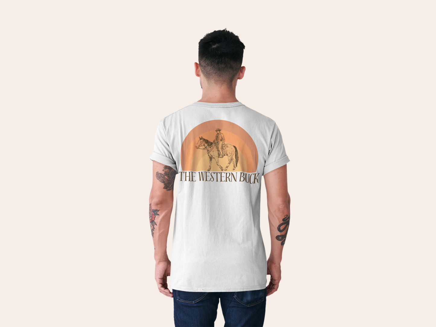 Western Sunset White Tee