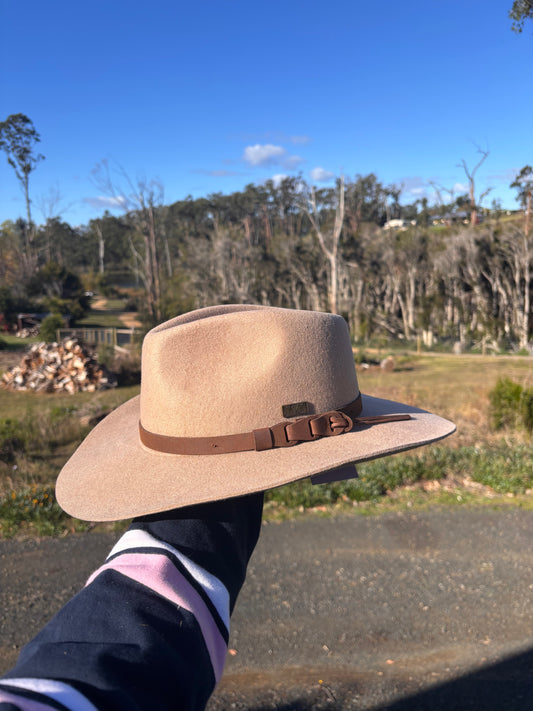 Flinders Stockman Wool Felt Western Hat | Oat