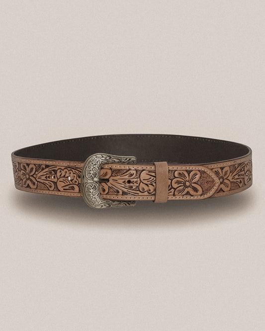 Walnut Tooling Leather belt