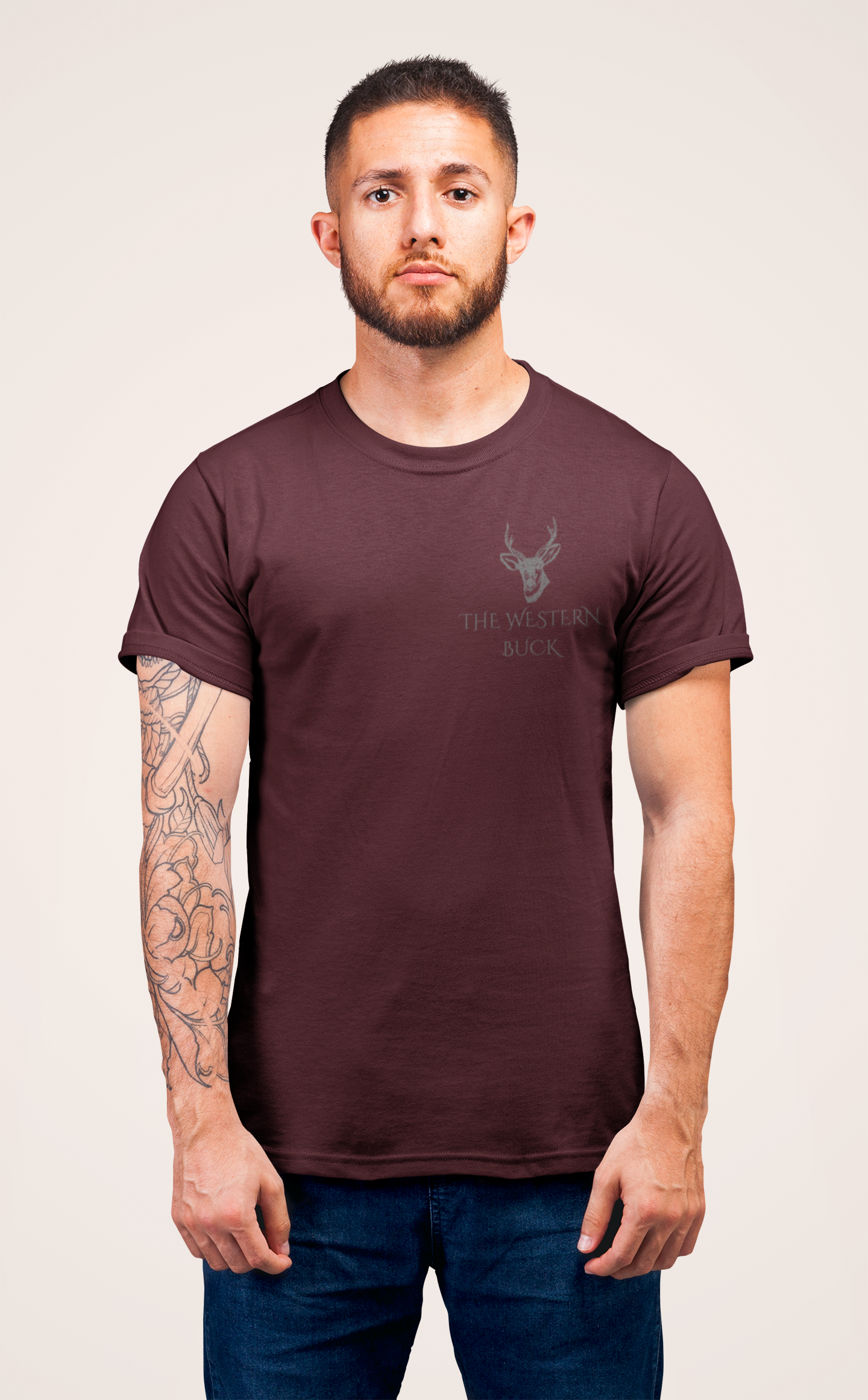 Buck Burgundy Tee