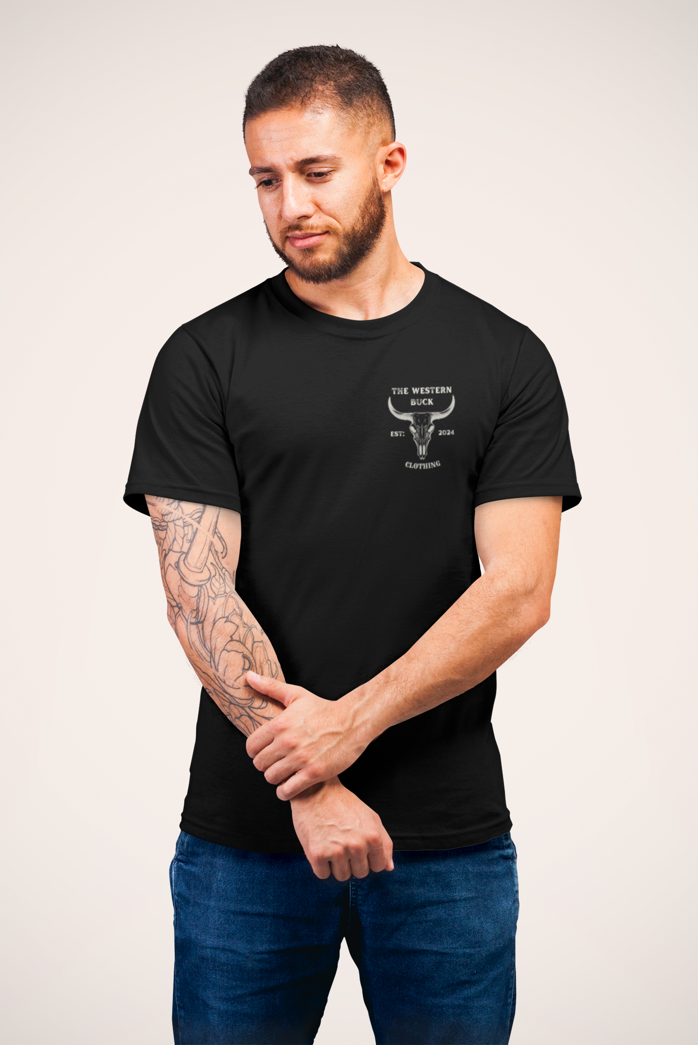 Rustic Skull Tee | Black