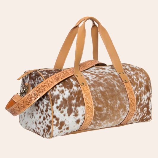 Tooling Leather Cowhide Travel Bag