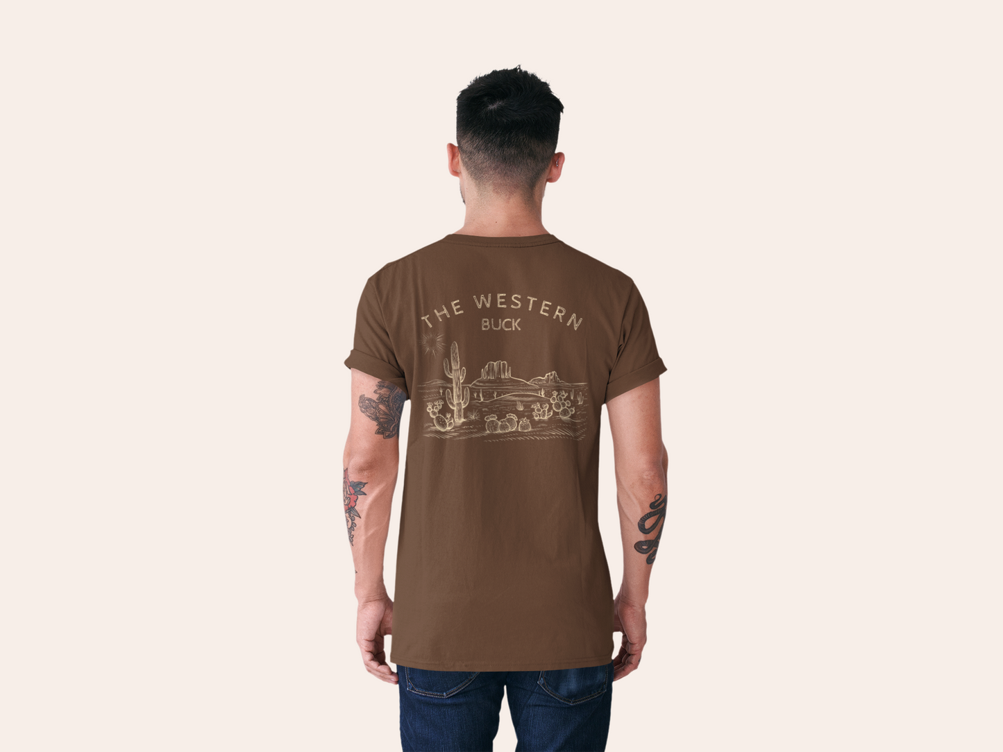 Cacti Desert Cream/Outback Brown Tee