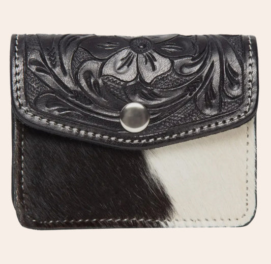 Tooling Leather Cowhide Coin Purse