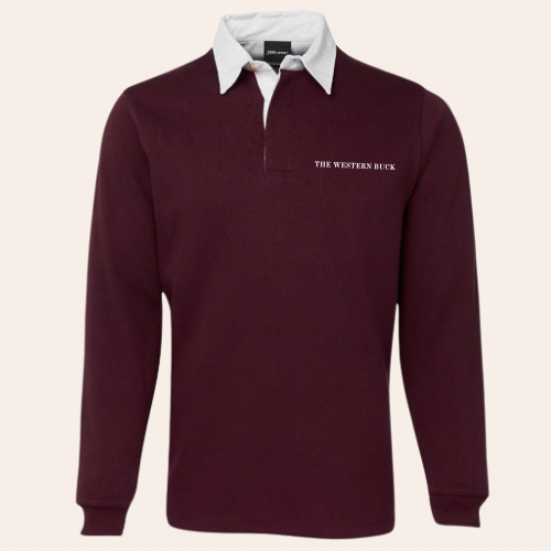 2 Tone Rugby Jumper Maroon/White