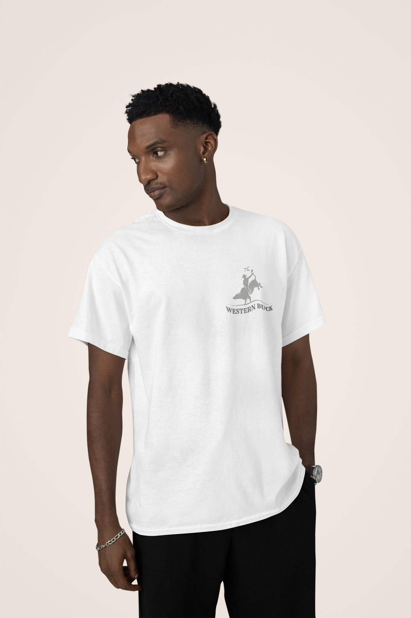 Rodeo Cowboy White Tee