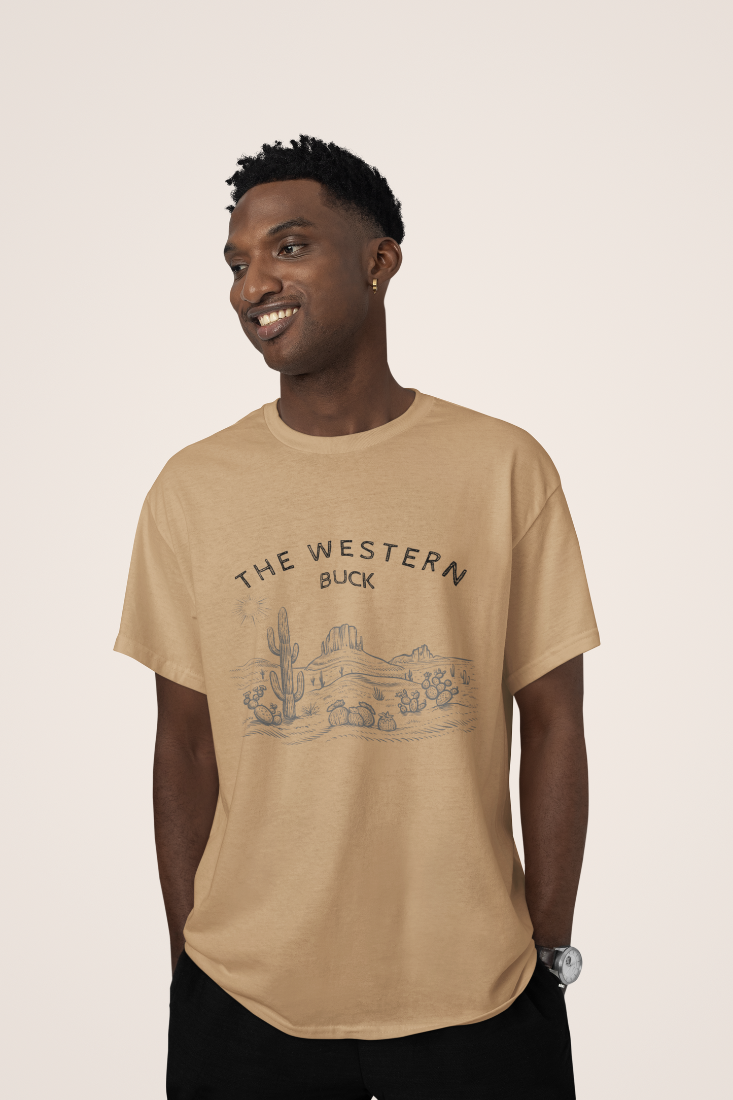 Cacti Desert Dark Beige Tee