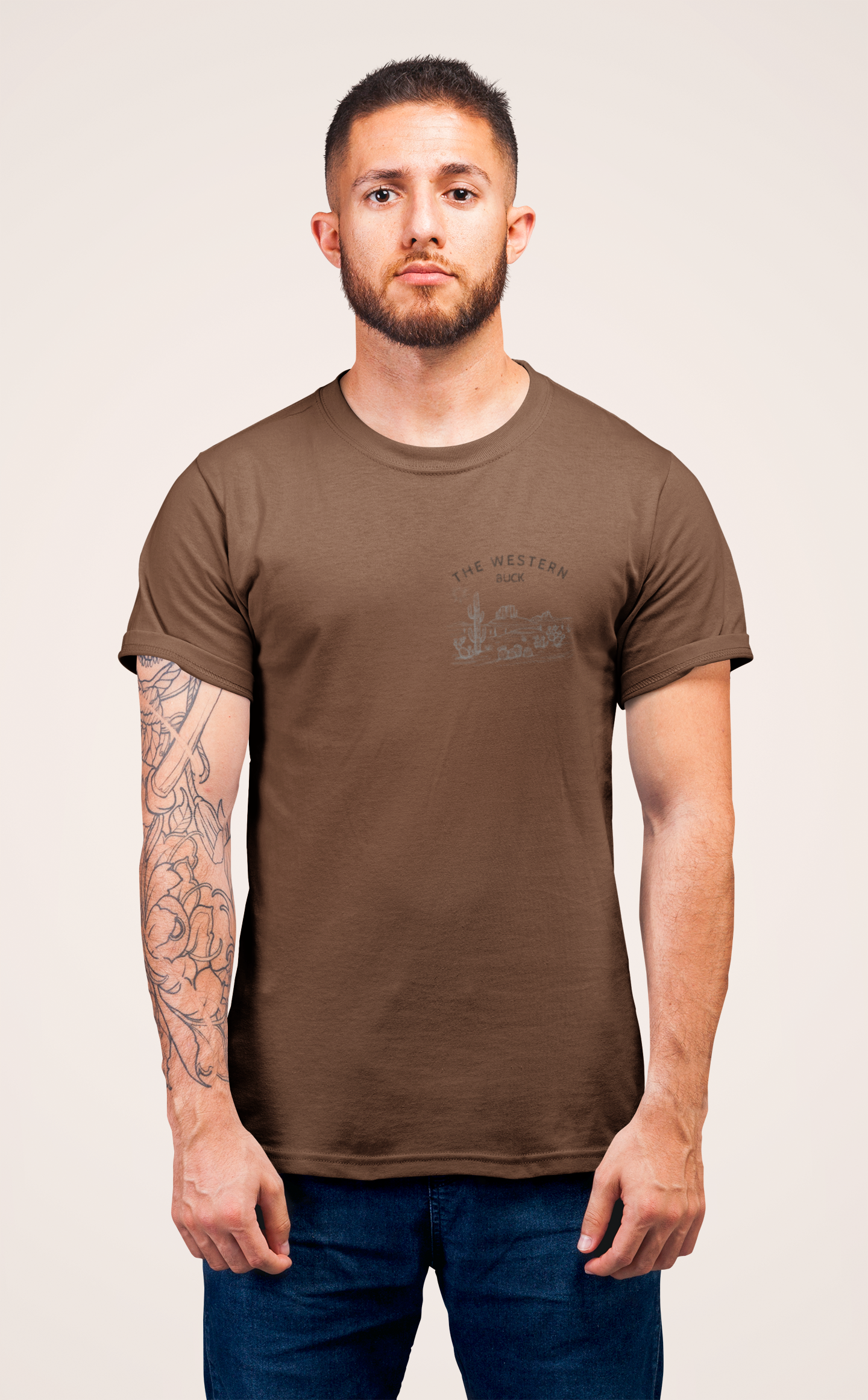 Cacti Desert Outback Brown Tee