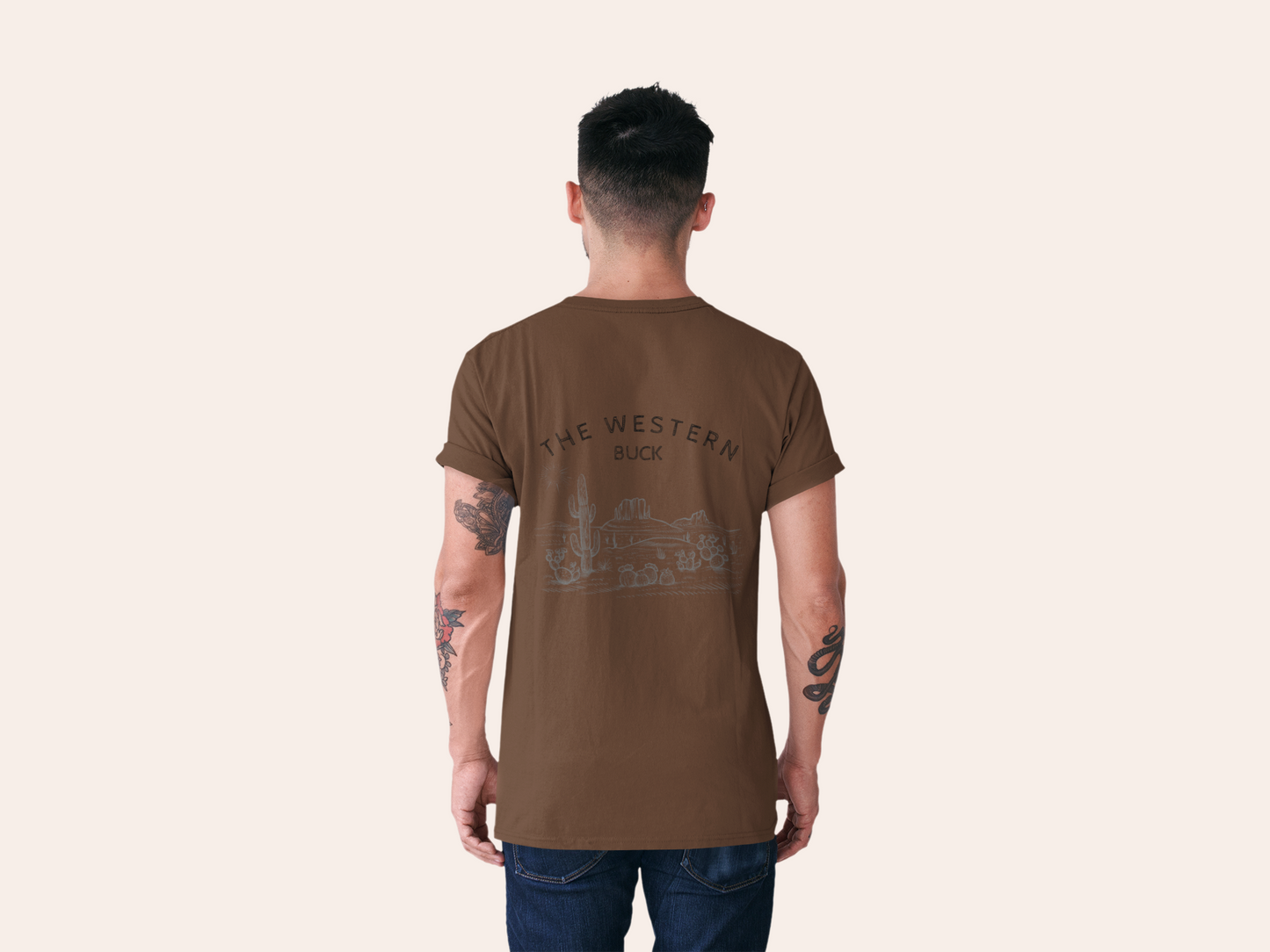 Cacti Desert Outback Brown Tee