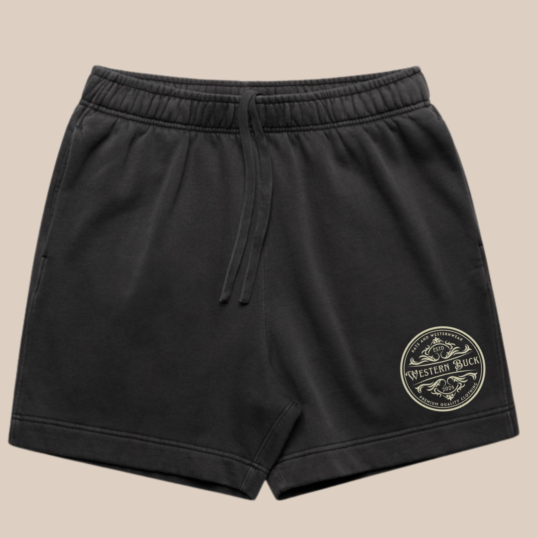 Traditional Cream Sweat Short | Faded Black