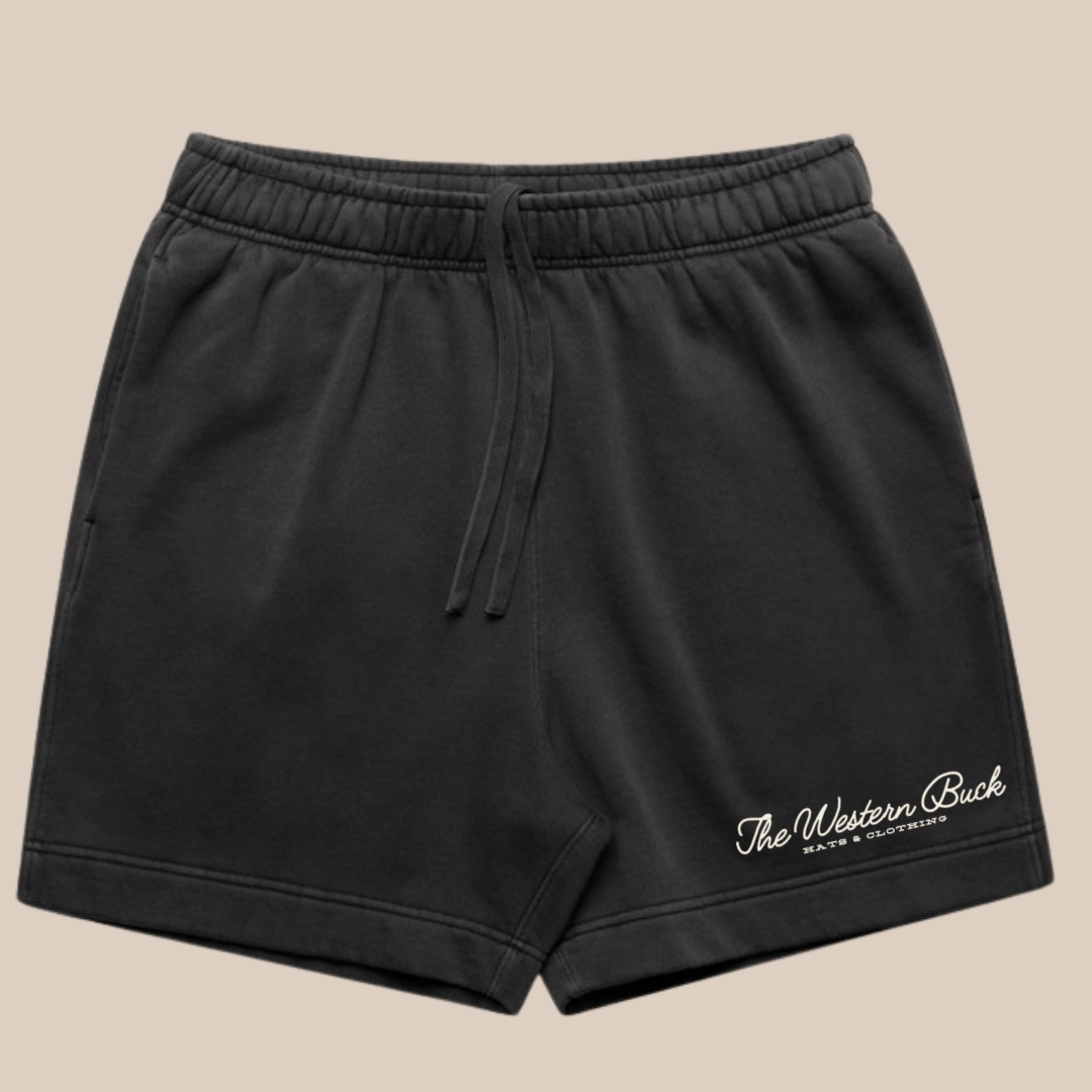 Classic White Sweat Short | Faded Black