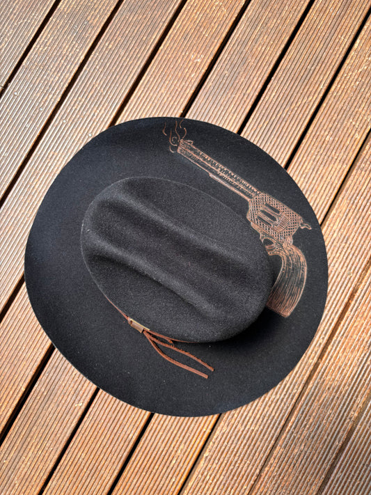 Flinders Cattlemen Six Shooter Hat Burn