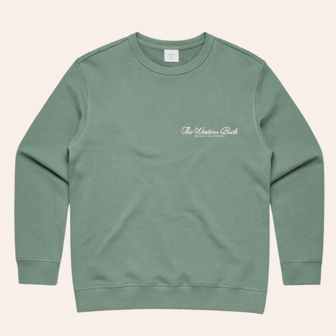 Ladies Premium Crew Neck Sweat | Sage