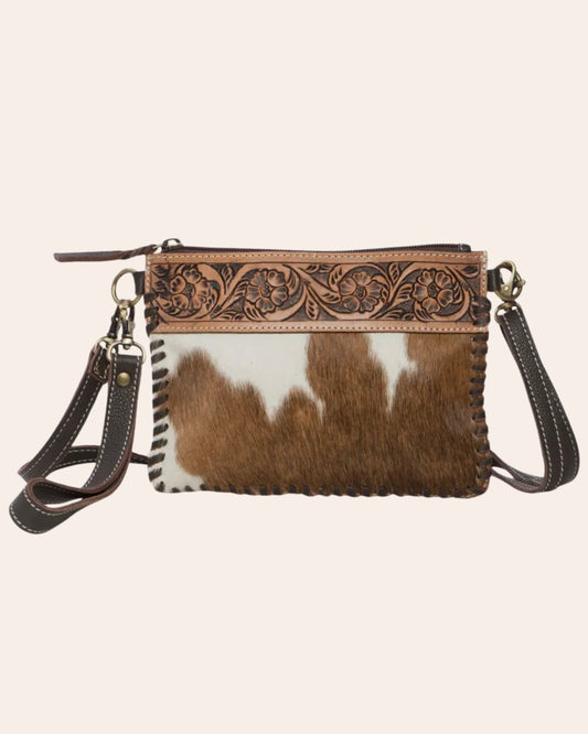 Tooling Leather Cowhide Small Clutch Bag