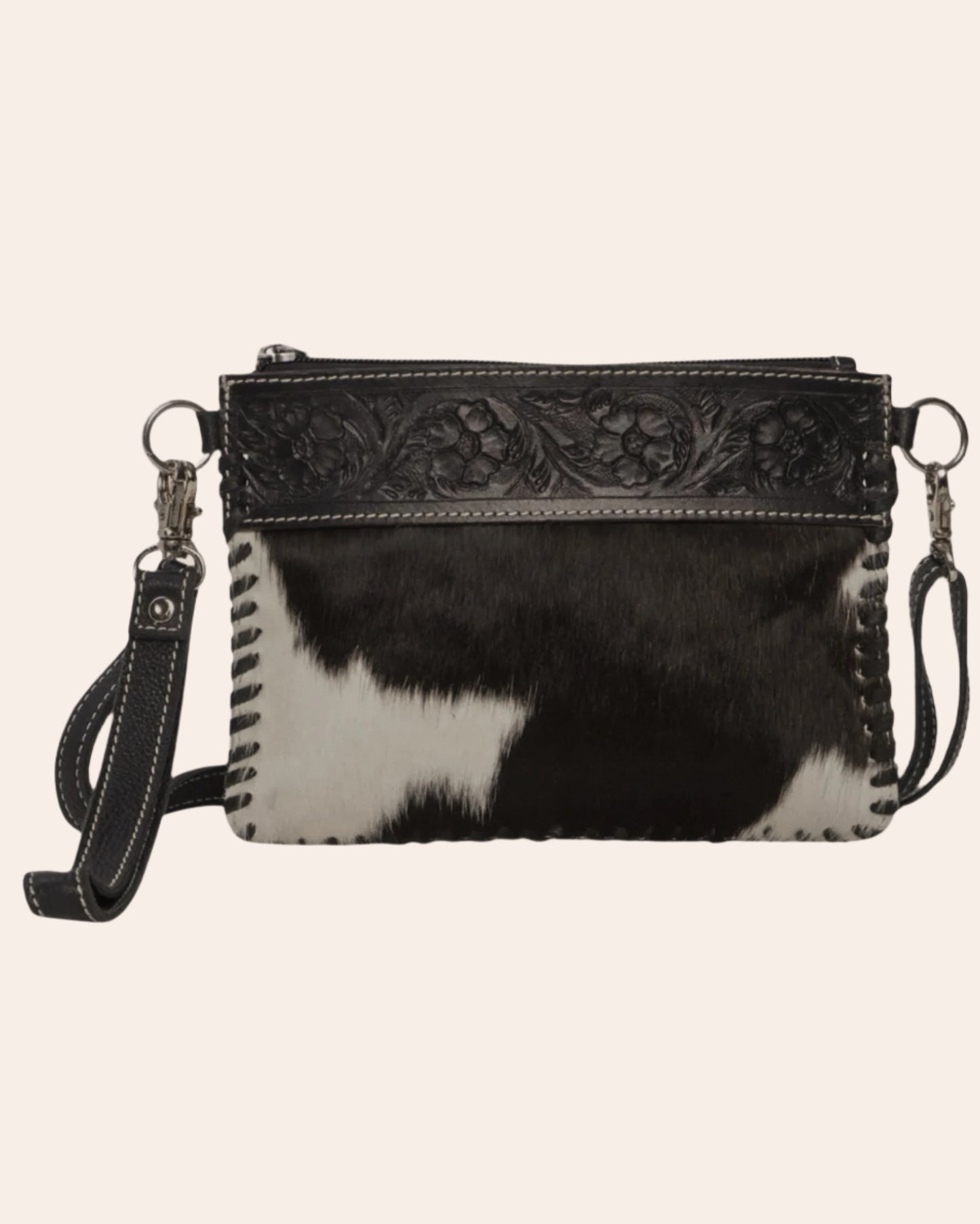Tooling Leather Cowhide Small Clutch Bag