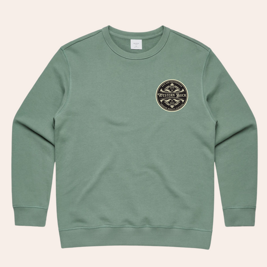 Trad Patch Ladies Premium Crew | Sage - Ladies