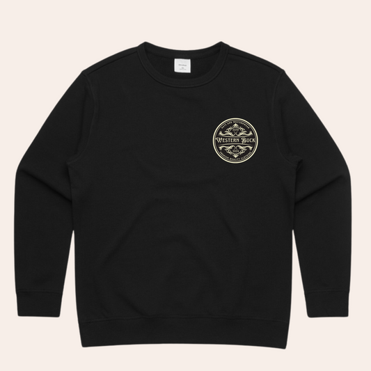 Trad Patch Premium Crew | Black - Ladies