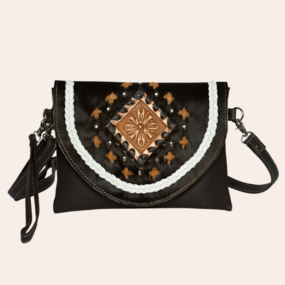 Small Boho Bag with Leather Stitch